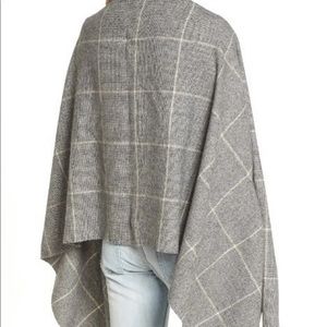 Madewell Micro-Check Cape Scarf / GREY/BLACK